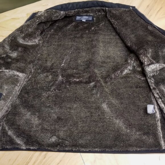 Perry Ellis Portfolio Men's Black Jacket Size Large, Fur lined - Picture 6 of 16